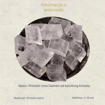 Prirodni Icestone sirovi kamen, bijeli kalcit, za optička istraživanja, rasvjetu i aromaterapiju, mineralni primjerak, ukrasni kamen
