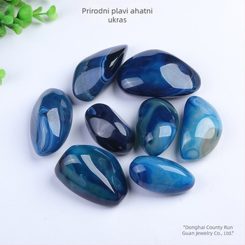 Plavi prugasti ahat — kamen dlana