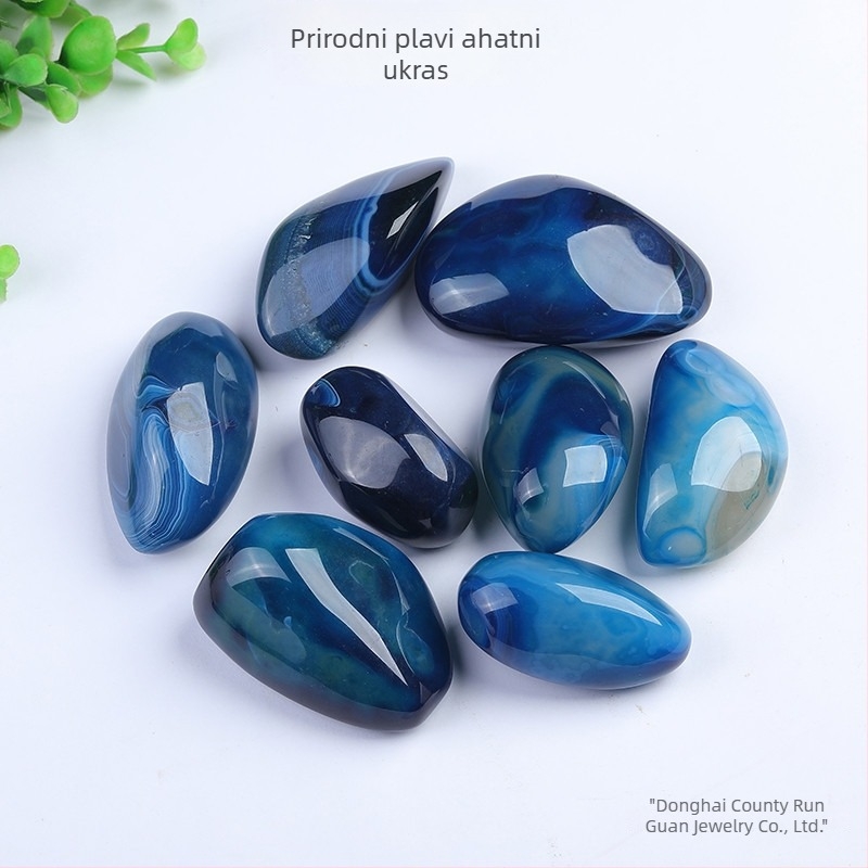 Plavi prugasti ahat — kamen dlana