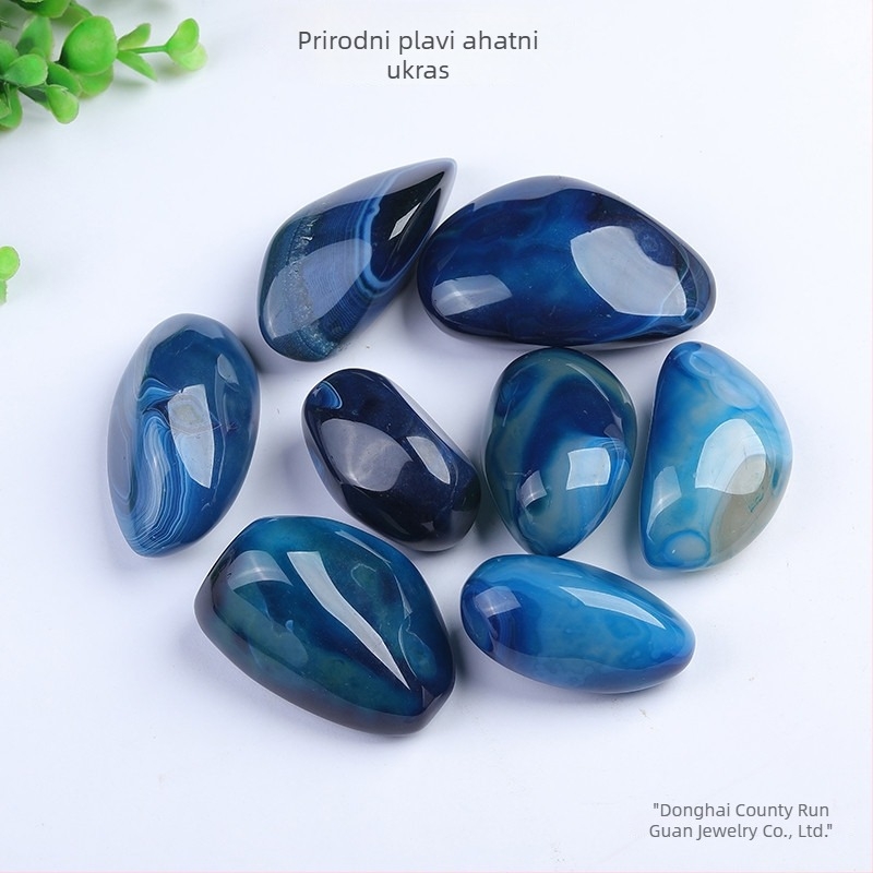 Plavi prugasti ahat — kamen dlana