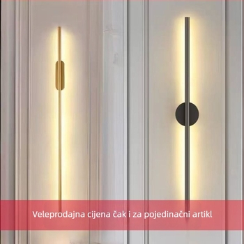 Moderna minimalistička LED dugačka stenska svjetiljka s anti-odsjajem za unutarnju upotrebu - spavaća soba, dnevni boravak, blagovaonica, pozadina TV-a