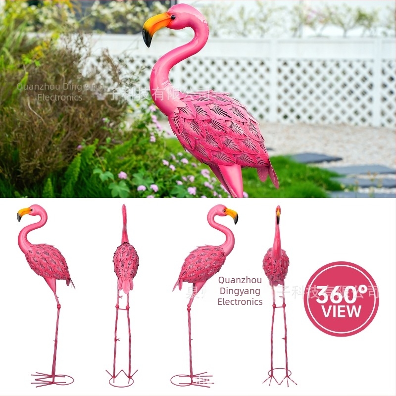 Imitirani metalni flamingosi – ukrasne figure za vanjske vrtove i dvorišta, željezni umjetnički dekor za vjenčanja i fotografiranje na zabavama