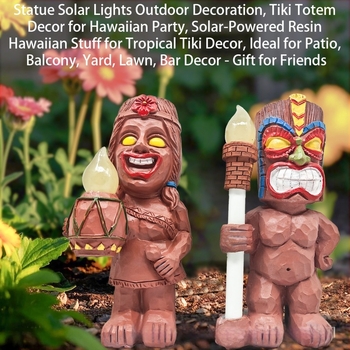 Solarna vanjska dvorišna dekoracija – figura od smole inspirirana Majanskim plemenom
