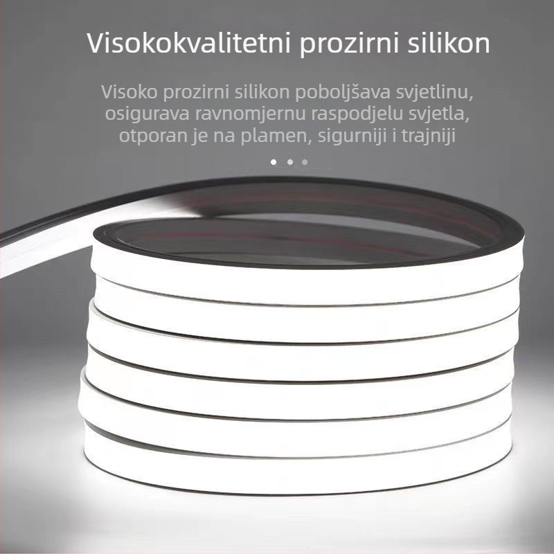 24V silikon LED traka bez lemovanja, s senzorom pokreta, ugrađena rasvjeta za garderobu i ormar (model 1010)