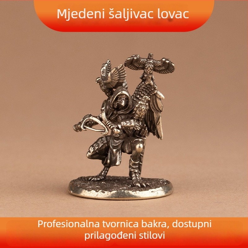 Latunska stolna dekoracija – klaun lovac, kreativni dizajn