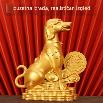 Metalna figurica psa kineskog zodijaka, talisman sreće, kućni dekor i poklon za ured