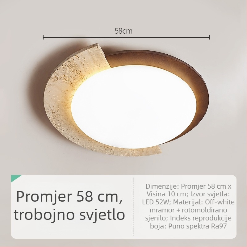 Moderna minimalistička stropna lampa od drveta s wabi-sabi inspiracijom, retro geometrijski dizajn, vrhunski dizajnerski komad za dnevni boravak i spavaću sobu
