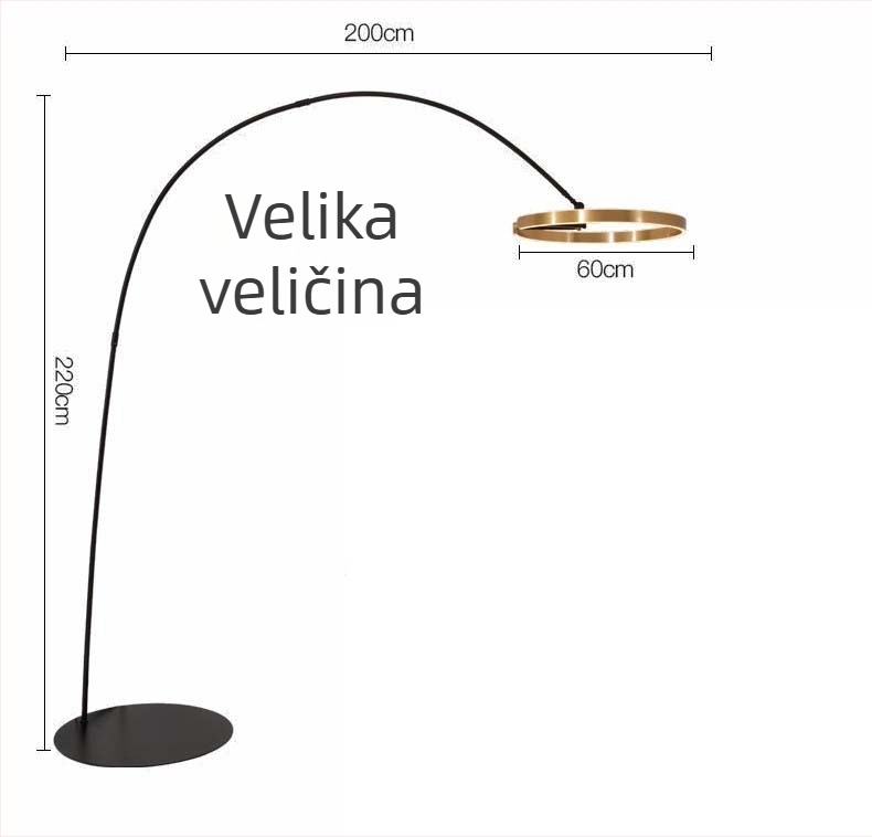Nordijska minimalistička postmoderna stojeća lampa s ribolovnim motivom za spavaću sobu i dnevni boravak