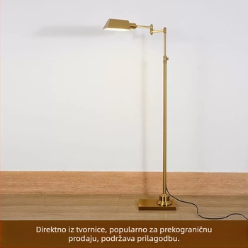 Američka seoska dekorativna svjetiljka s retro industrijskim dizajnom, podesiva stajaća lampa s mehaničkim rukama za spavaću sobu ili ured.