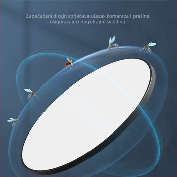 Yufu LED ultra-tanka okrugla stropna svjetiljka - vodootporna za kupaonicu, balkon, spavaću sobu, kuhinju i hodnik