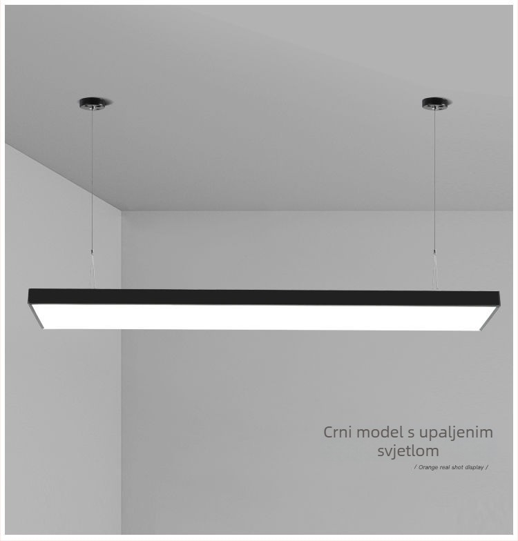 Linearna LED svjetiljka za ured i konferencijsku sobu, duga LED rasvjeta 120 × 20 cm, industrijskog stila, IP65