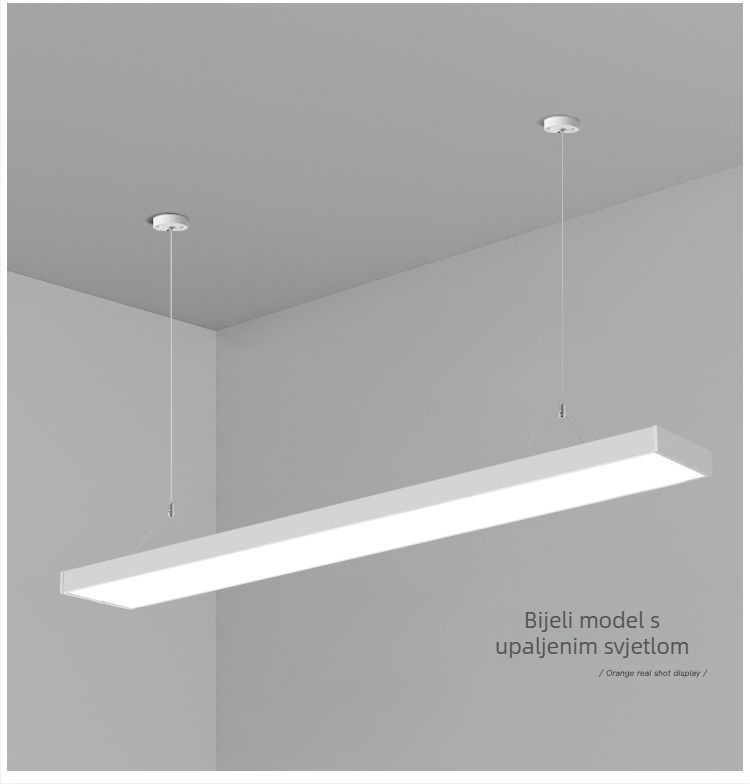 Linearna LED svjetiljka za ured i konferencijsku sobu, duga LED rasvjeta 120 × 20 cm, industrijskog stila, IP65