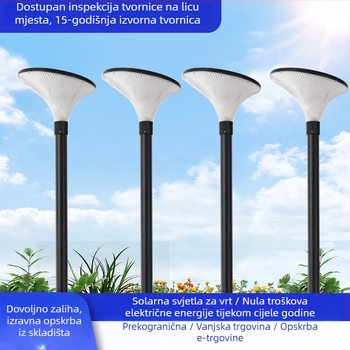 Solarne vrtne lampe za vanjsko osvjetljenje, 3 m visok stup, IP65 vodootporan