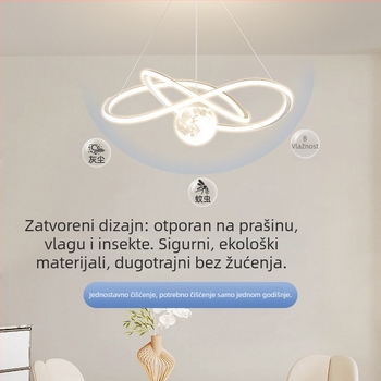 Viseći luster za blagovaonicu, moderan minimalistički stil, aluminij, LED, s jednom glavom