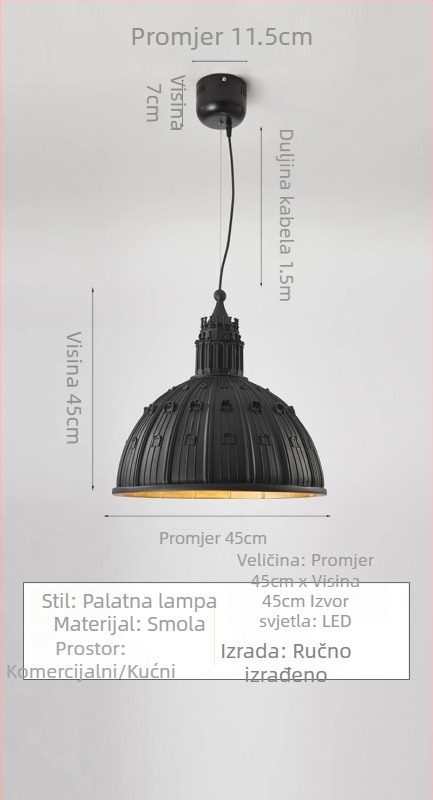 Seletti Francuski dvorac – dekorativni luster za restorane i kafiće, srednjovjekovni industrijski stil, lampe iz zamka