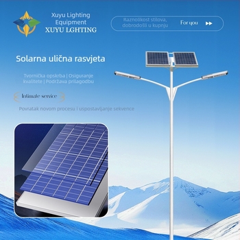 Solarna ulićna rasvjeta za stambene četvrti, visina 8 m, 60 W, visoka svjetlost