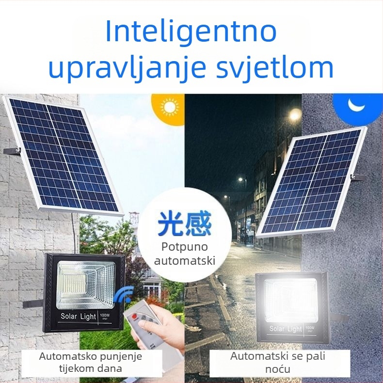 Huimin solarna LED svjetlost 3W IP65 vanjski LED reflektor za vrt i šetnicu, unutarnje i vanjsko osvjetljenje