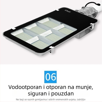 6-panel solarna LED rasvjeta za ulicu, ruralni vrt, IP67, 100W