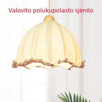 Kreativni industrijski stil, retro nostalgičan abažur od lanenog platna i konopnog užeta, viseća svjetiljka za restoran i dom