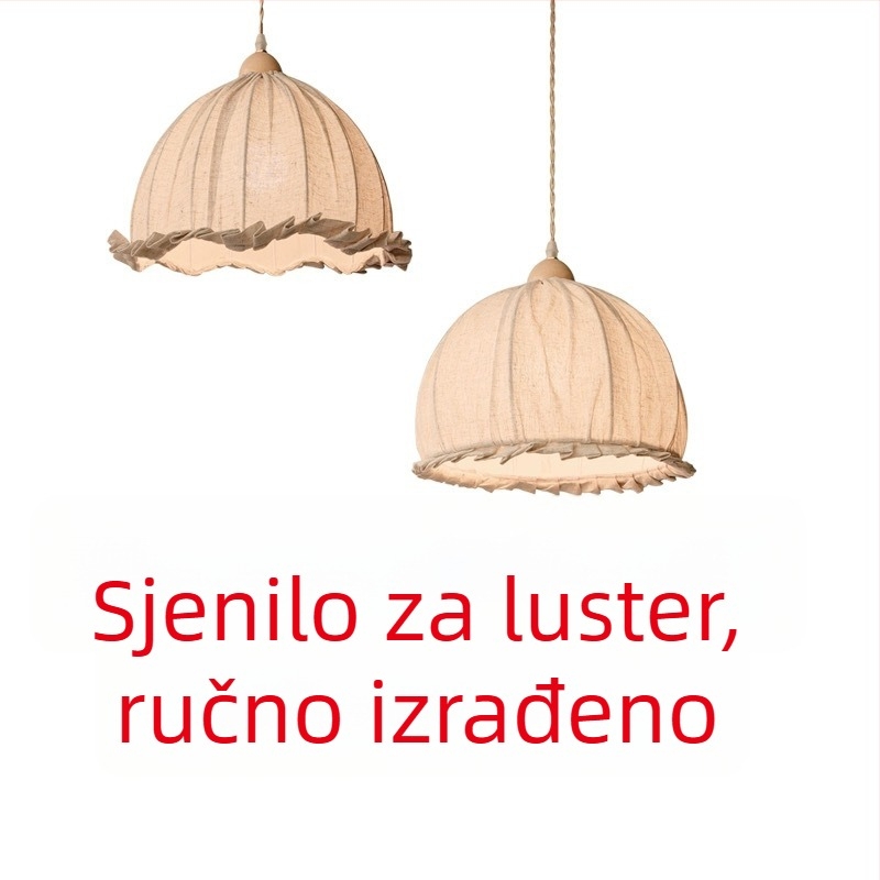 Kreativni industrijski stil, retro nostalgičan abažur od lanenog platna i konopnog užeta, viseća svjetiljka za restoran i dom