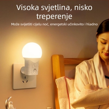 Inteligentna LED noćna lampica sa senzorom pokreta, podesiva uz krevet za hranjenje bebe