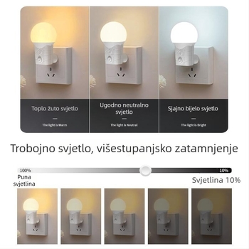 Inteligentna LED noćna lampica sa senzorom pokreta, podesiva uz krevet za hranjenje bebe