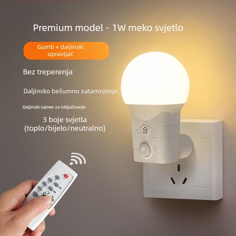 Inteligentna LED noćna lampica sa senzorom pokreta, podesiva uz krevet za hranjenje bebe