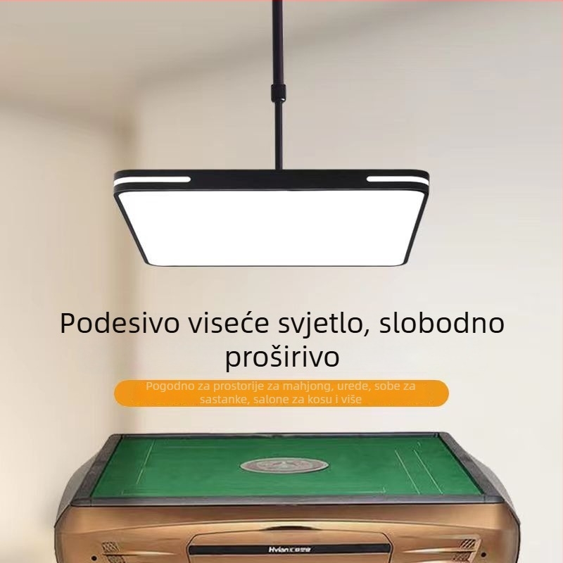 Prilagodljivi LED luster – moderan minimalistički dizajn, željezno tijelo, dvostruki način montaže (viseći ili usisnom držaču), visina 30–60 cm, 220V, za dnevni prostor