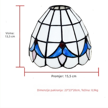 Staklno sjenilo lampe za stolne lampe i lustere, dekorativni komad rasvjete, ručno zavareni kućište, bez žarulje, retro stropna svjetiljka