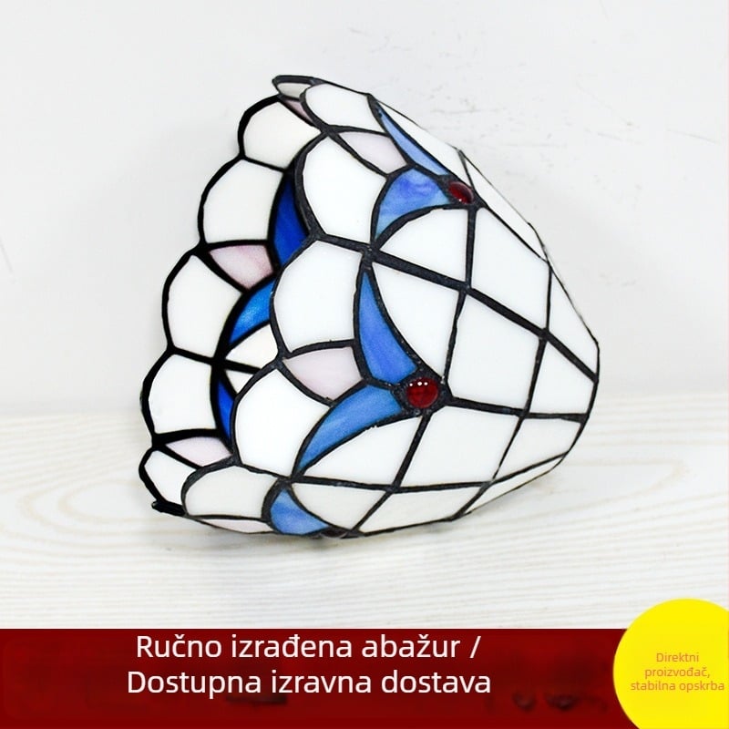 Staklno sjenilo lampe za stolne lampe i lustere, dekorativni komad rasvjete, ručno zavareni kućište, bez žarulje, retro stropna svjetiljka
