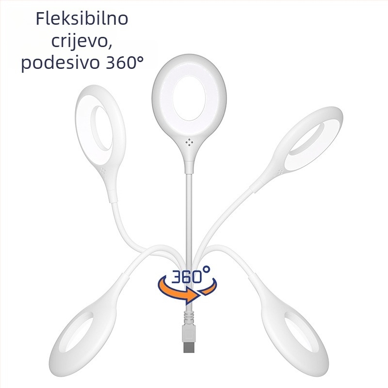 Noćna lampica s upravljanjem glasom, prijenosna za studentski dom, zaštita očiju, pametna lampica sa glasom, mini lampica