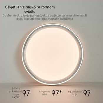Moderna minimalistična stropna svjetiljka za spavaću sobu, potpuno spektrum zaštite očiju, okrugli dizajn, vrhunski dojam, za sobu i prostor za učenje, model 2026