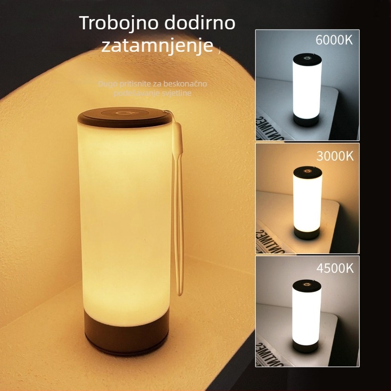 Noćna LED lampica za čitanje uz krevet, dekorativna stolna lampa za spavaću sobu, dodirno upravljanje, rasvjeta s atmosferom