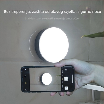 LED noćna lampica za spavaću sobu, ublažava stres, napajana AAA baterijama, gumbasti prekidač, prenosna