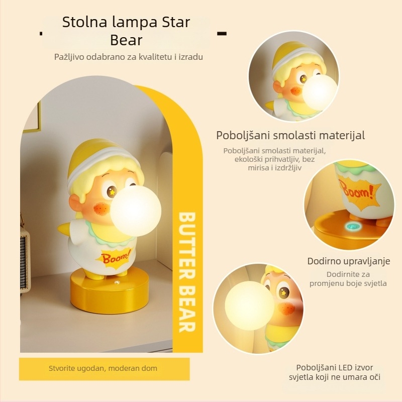 Star Man noćna lampica s motivom zvjezdice, dekorativna figura za noćni ormarić, zaštita očiju, ambientno svjetlo za spavaću sobu i stol, dar za najboljeg prijatelja