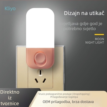 Keliya LED noćna lampica s utičnicom i prekidačem, energetski štedljiva, za hodnik i spavaću sobu, model L-608