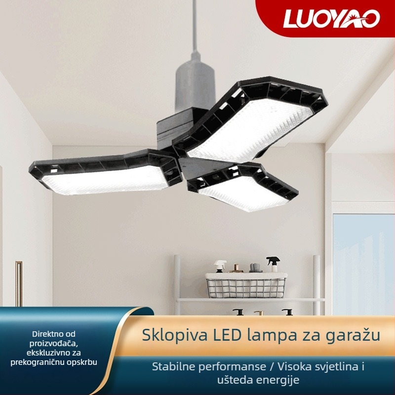 LED garažno svjetlo s E27 utičnicom, IP65, 110V, 4000 lm, 180° snop, CRI 70-80, plastično kućište, vijek trajanja 500000 h