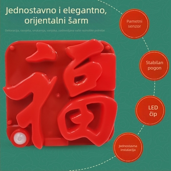 Inteligentna lampica s senzorom pokreta, dekorativna noćna lampica, ultra jaka, USB punjiva, za dnevni boravak, spavaću sobu, hodnik i balkon.