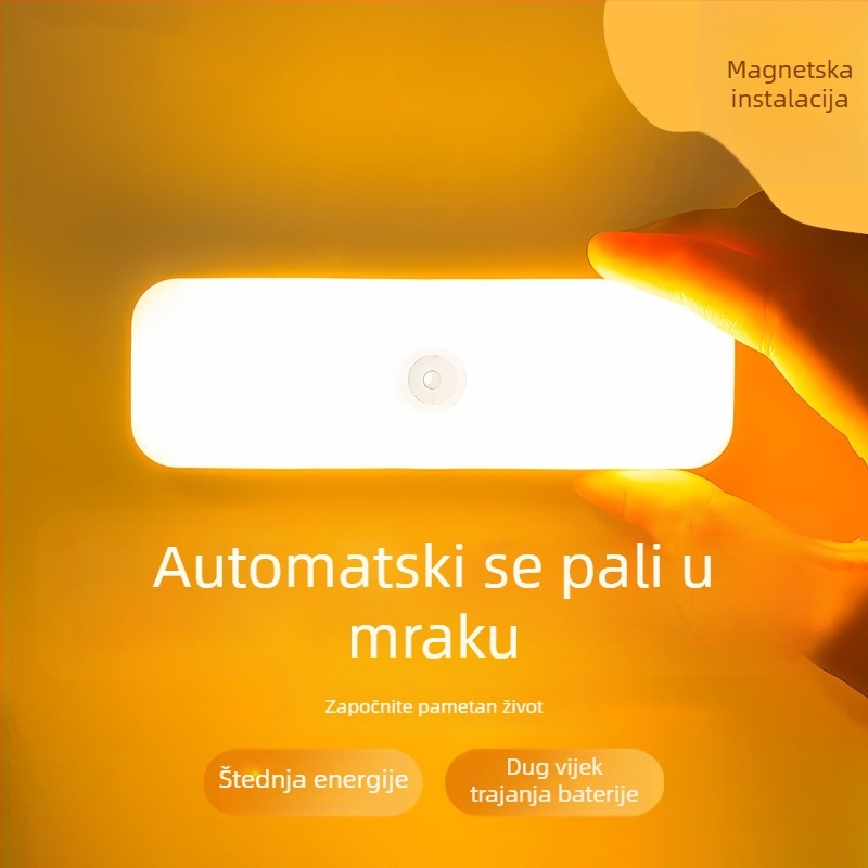 Potpuno automatska ultra jaka noćna svjetiljka za WC, hodnike i domove s detekcijom pokreta, USB napajanjem i punjiva