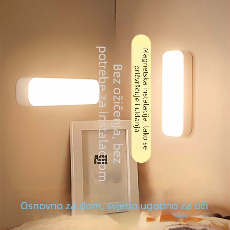 Potpuno automatska ultra jaka noćna svjetiljka za WC, hodnike i domove s detekcijom pokreta, USB napajanjem i punjiva