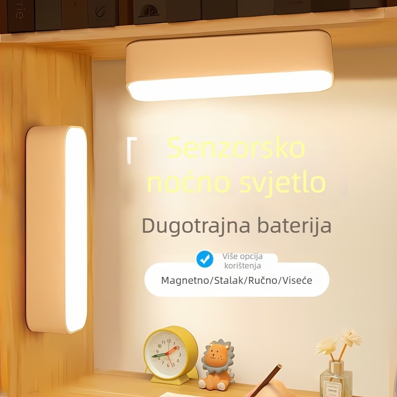 Potpuno automatska ultra jaka noćna svjetiljka za WC, hodnike i domove s detekcijom pokreta, USB napajanjem i punjiva