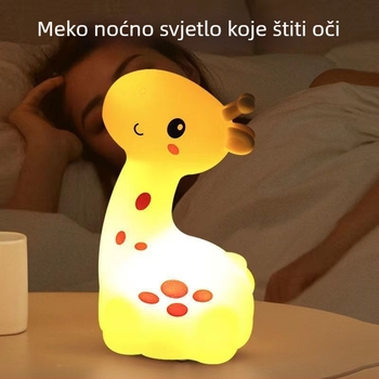 Silikonska noćna svjetiljka, baterijsko napajanje, dodirni senzor, crtić dizajn, poklon za prijateljice i prijatelje