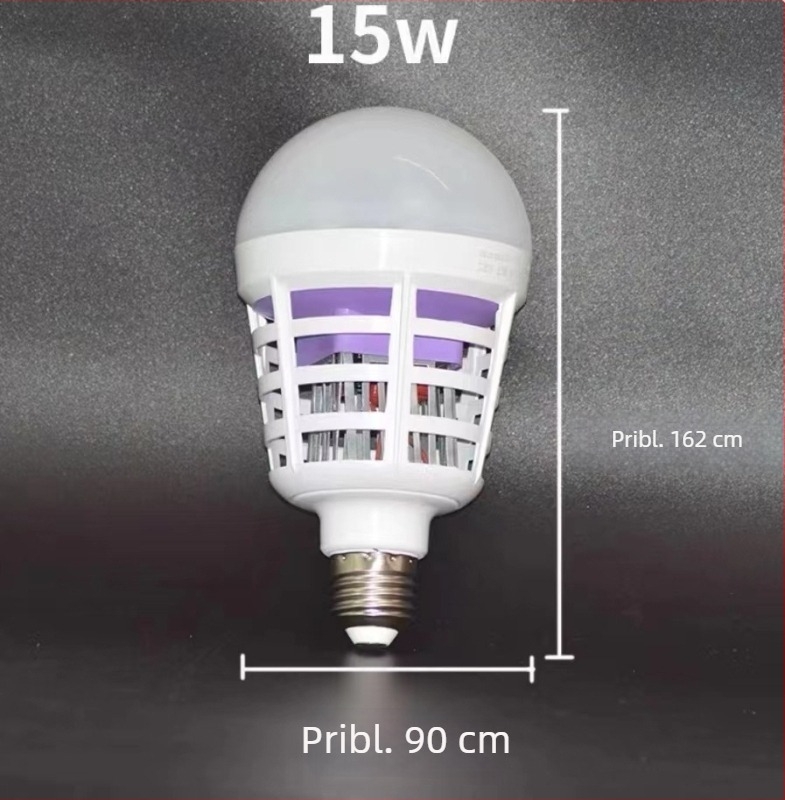 LED lampa protiv komaraca s E27 utičnicom – dvostruka upotreba: osvjetljenje i fizički repelent za dom