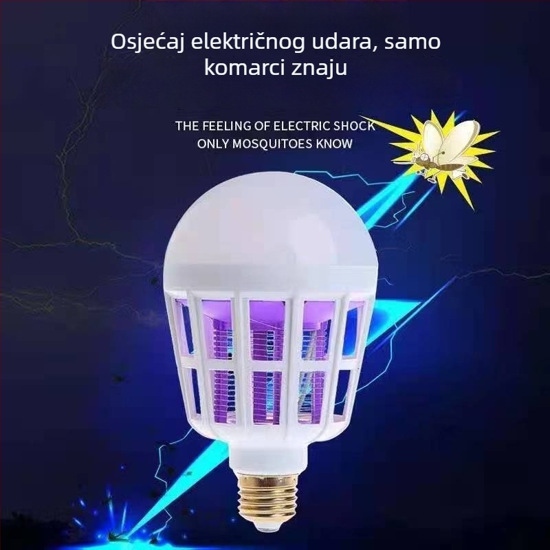 LED lampa protiv komaraca s E27 utičnicom – dvostruka upotreba: osvjetljenje i fizički repelent za dom
