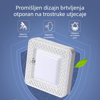LED kućno svjetlo, E27 utičnica, kristalna kvadratna svjetiljka za hodnik, balkon, spavaću sobu, dnevnu sobu i radnu sobu