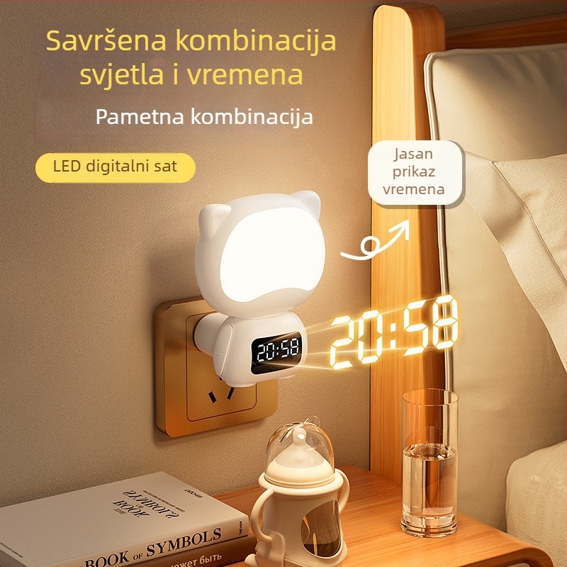 Daljinski upravljana noćna lampica za spavaću sobu, zaštita očiju, stolna lampica na noćnom ormariću s ugrađenom baterijom