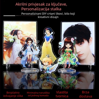 Akrilni ključni lančić s dvostrukom slikom crtani lik