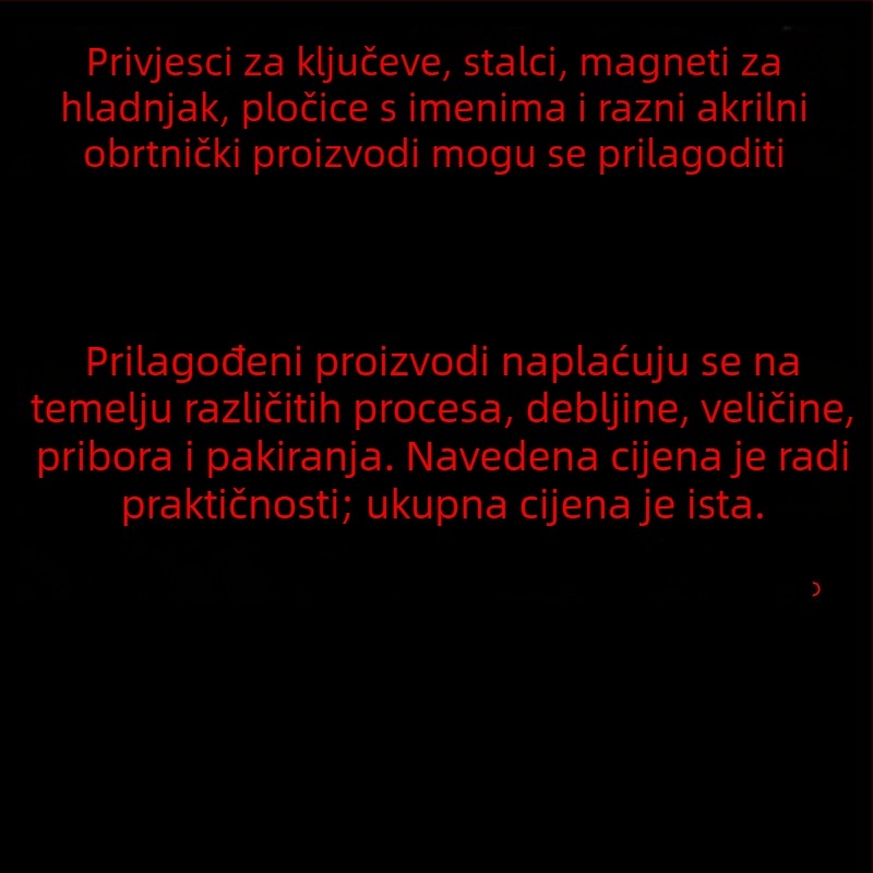 Akrilni ključni lančić s dvostrukom slikom crtani lik