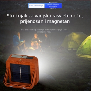 Vanjsko solarno osvjetljenje za kampiranje, kamperska lampa, magnetsko nužno osvjetljenje, reflektor, power bank, litijska baterija, super svijetlo
