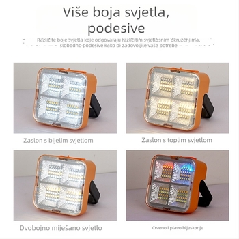 Vanjsko solarno osvjetljenje za kampiranje, kamperska lampa, magnetsko nužno osvjetljenje, reflektor, power bank, litijska baterija, super svijetlo